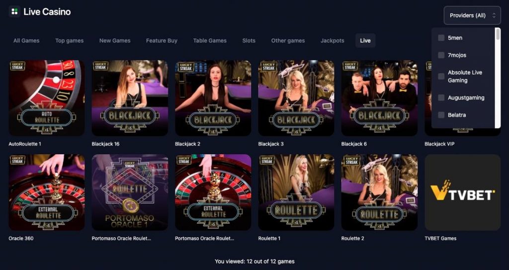Live Casino Games